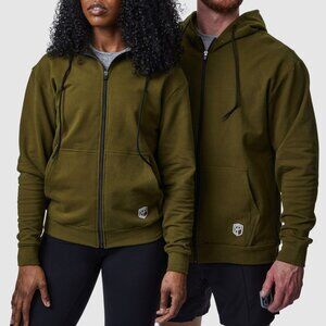 Born Primitive Zip Up Unmatched Unisex Hoodie (Tactical Green) Size S
